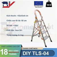  Đánh Giá Thang Ghế Inox DIY TLS-04: Thang 4 Bậc An Toàn Tuyệt Đối Cho Gia Đình